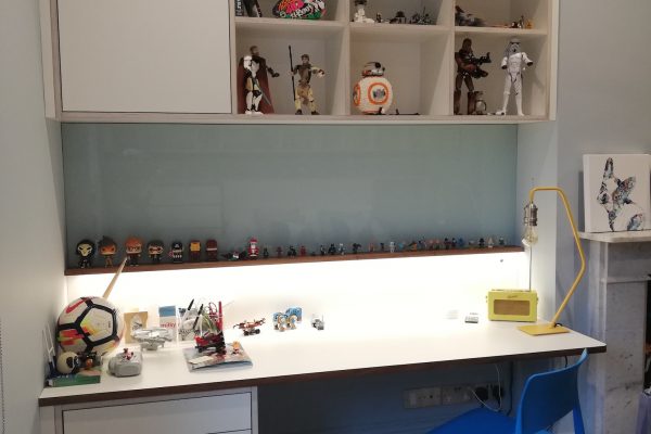 Child's desk and storage